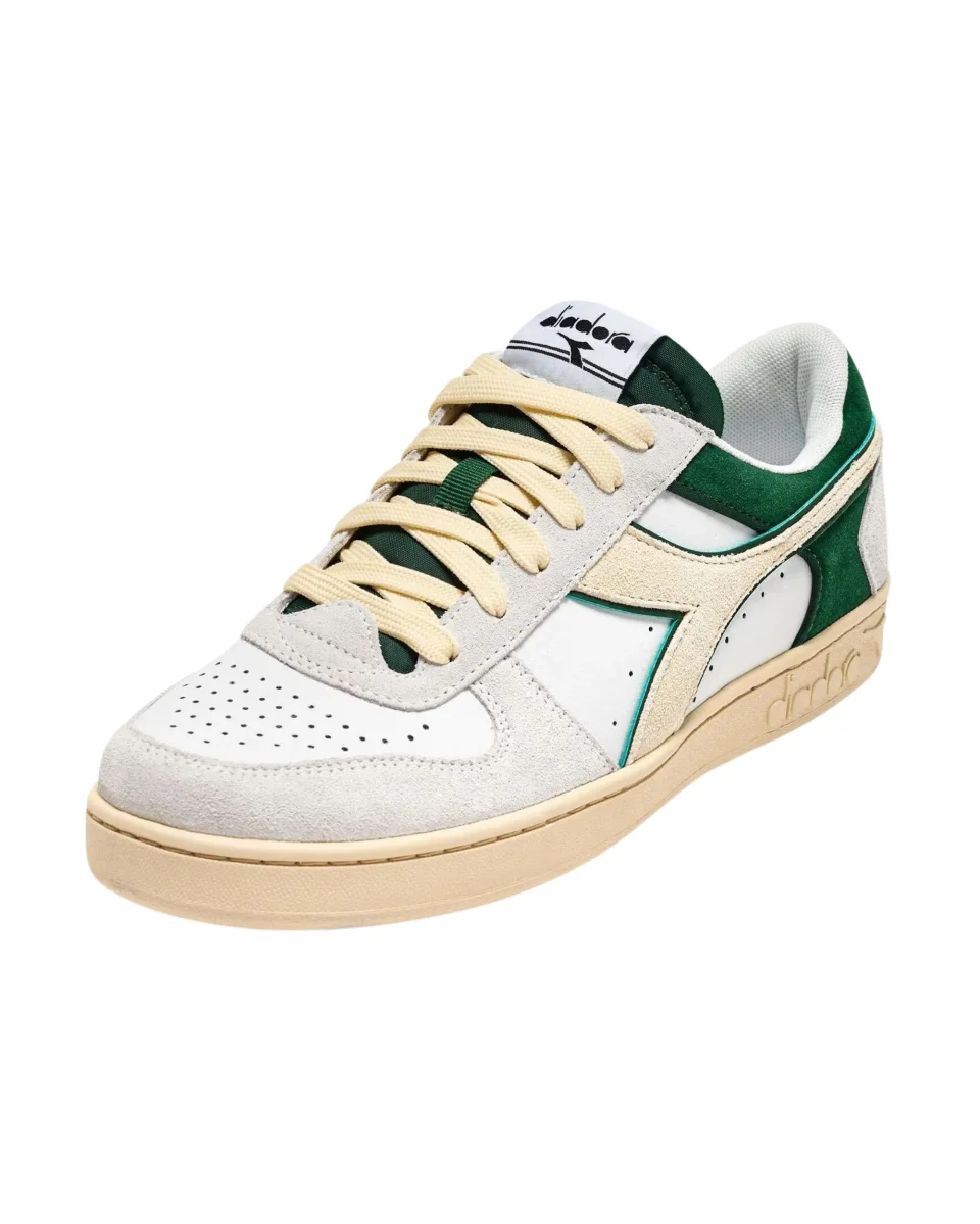 Diadora Sneakers Magic Basket Low Suede Leather Bianco - immagine 3
