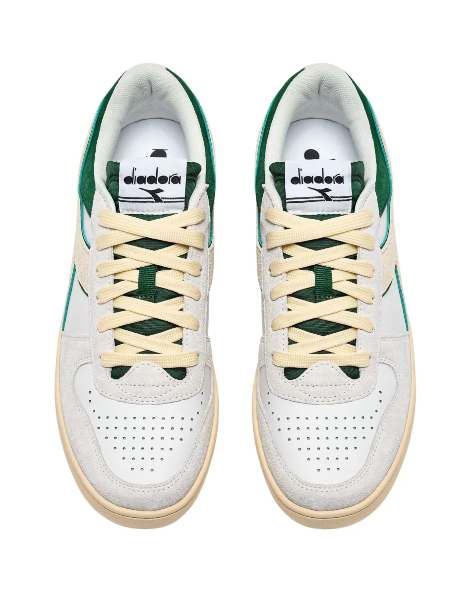 Diadora Sneakers Magic Basket Low Suede Leather Bianco - immagine 4