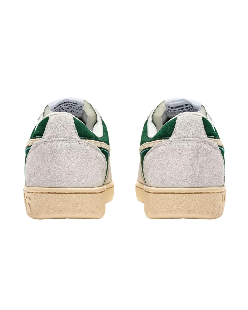 Diadora Sneakers Magic Basket Low Suede Leather Bianco - immagine 5