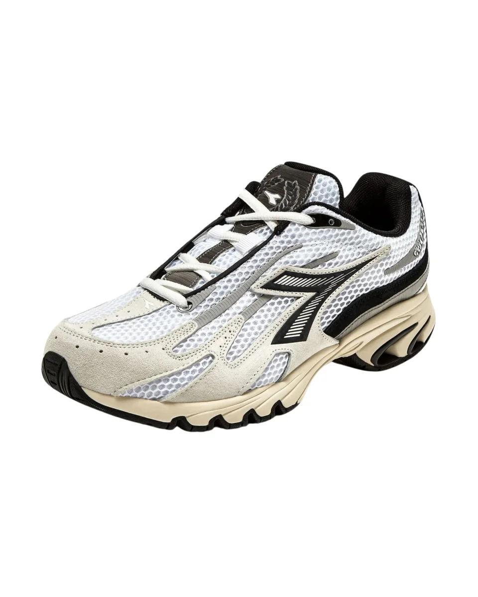 Diadora Sneaker Sportiva Mythos Mascotte in Pelle Bianco - immagine 3