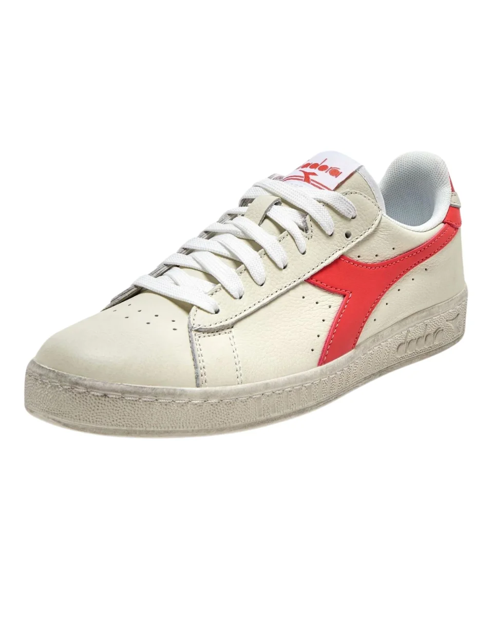 Diadora Sneakers Game L Low Fluo Waxed Pelle Bianco - immagine 3