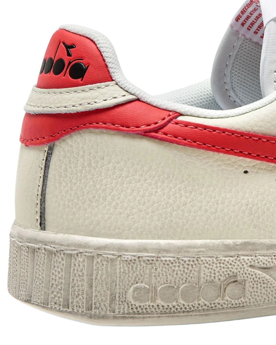 Diadora Sneakers Game L Low Fluo Waxed Pelle Bianco - immagine 4