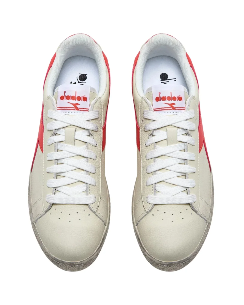 Diadora Sneakers Game L Low Fluo Waxed Pelle Bianco - immagine 5