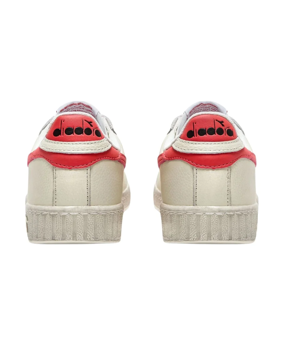 Diadora Sneakers Game L Low Fluo Waxed Pelle Bianco - immagine 6