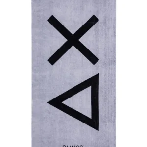 Sun68 Telo Mare Asciugamano 163x81 cm Bianco Cotone 34110