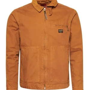 Superdry Giubbotto Vintage Ranch Harrington Cotone Marrone