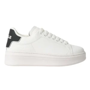Gaelle Paris Scarpe Sneaker Addict in Pelle Bianco Nero Donna