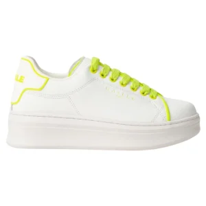 Gaelle Paris Sneakers Addict Con Piping E Patch Tallone In Rubber Giallo Donna