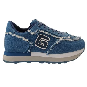 Gaelle Running In Tessuto Denim Con Logo Blu Donna