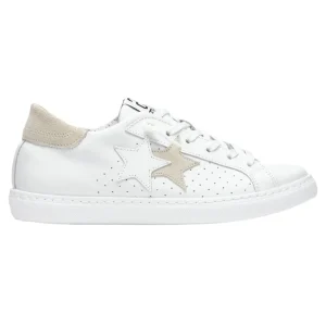 2star scarpe sneakers Made In Italy Artigianale Pelle 100% Bianco Donna