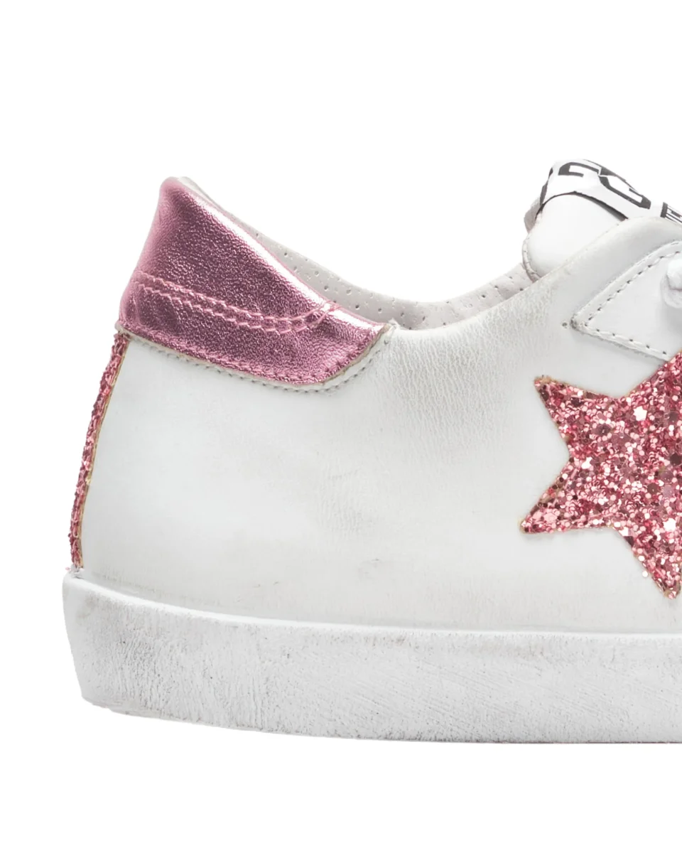 2star Made In Italy Artigianale Pelle 100% Bianco Donna 2SD4603 - immagine 5