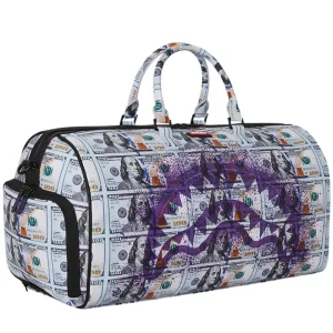 Sprayground Duffle Borsa Palestra Viaggio Bianco Viola Unisex