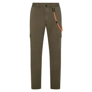 PANTALONE UOMO CARGO IN COTONE STRETCH MILITARE - P32102 19