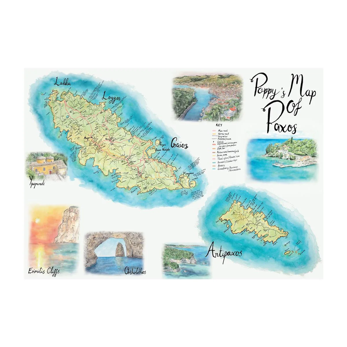 Mappa di Paxos: la cartina geografica di Poppy - immagine 4