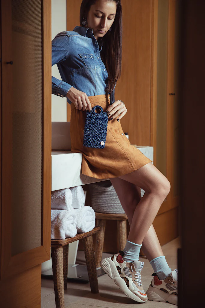 Porta cellulare tracolla KEISI Blue - immagine 5