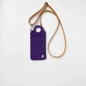 Porta cellulare tracolla crochet KEISI Purple