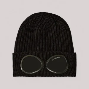 BERRETTO UOMO GOGGLE MERINO NERO