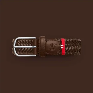 La Boucle cintura intrecciata pelle italiana intarsiata premium box regalo Roma marrone