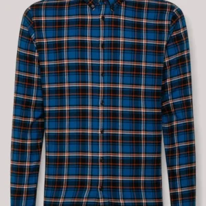 CAMICIA UOMO FANTASIA SCOZZESE BLU