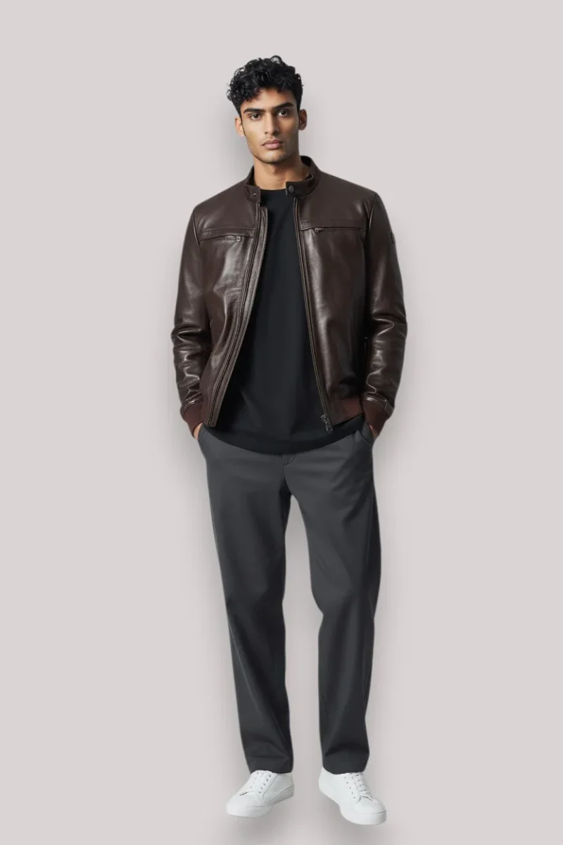 GIUBBINO UOMO SANDS LEATHER TESTA DI MORO - immagine 3