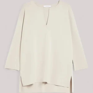 MAGLIA DONNA IN CREPE BEIGE