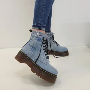 Stivaletti Oxford jeans chiaro