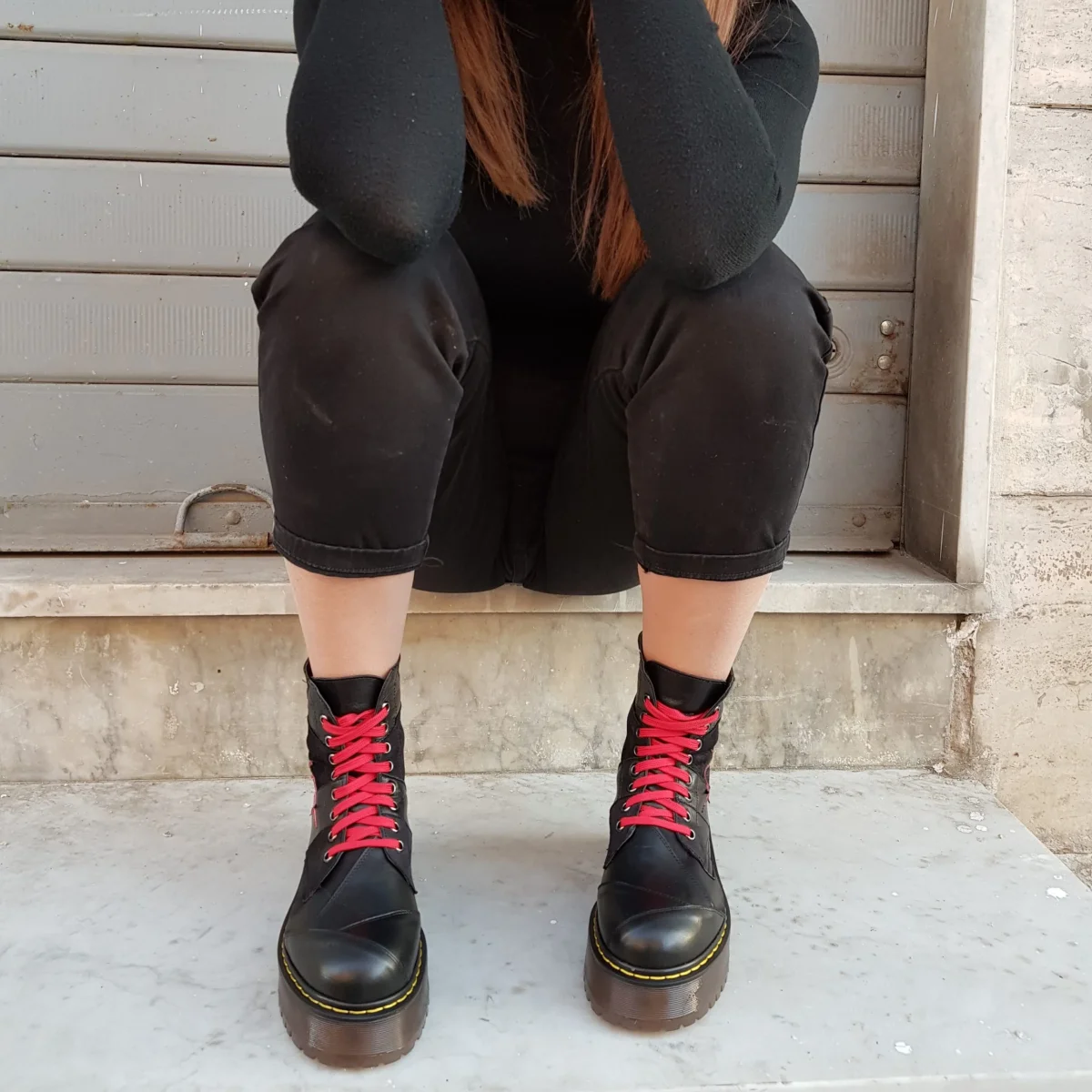 Stivaletti Oxford patch pelle nero - immagine 6