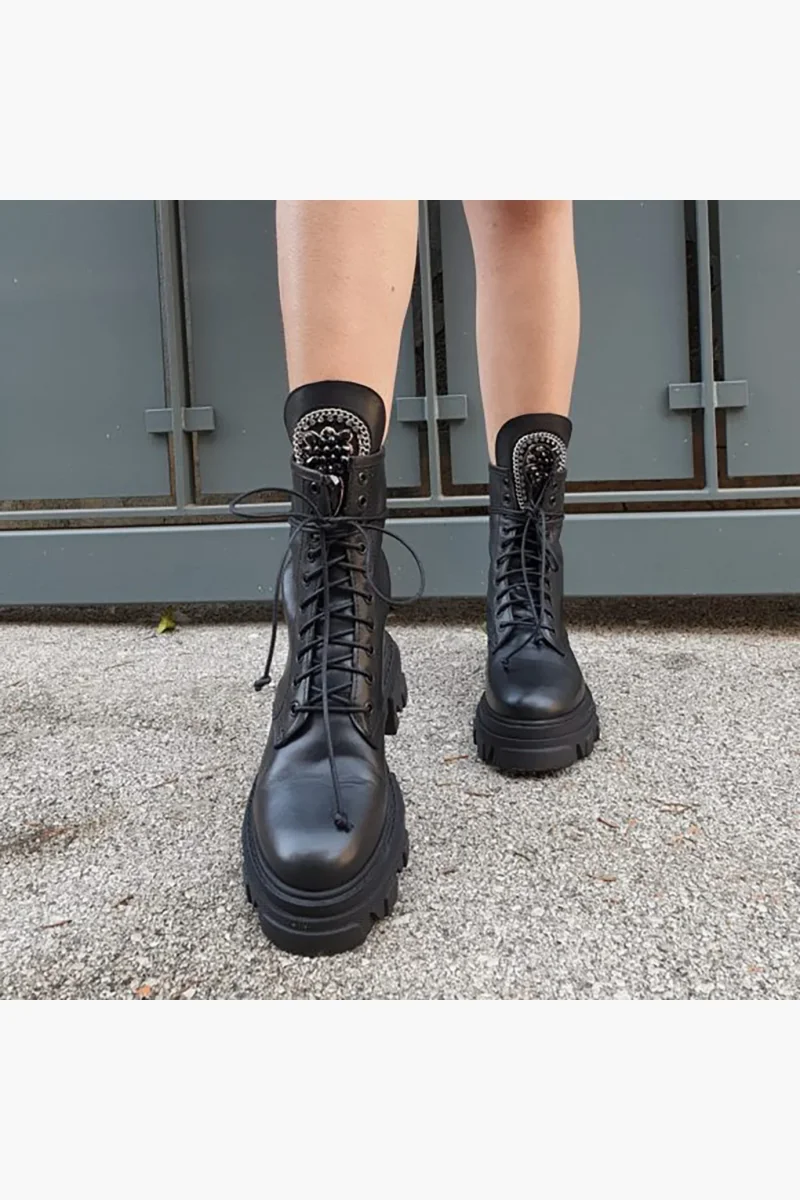 Stivaletti Wake PinUp pelle nero