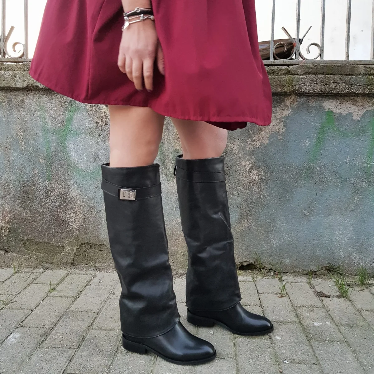 Stivali Roma 9 pelle nero con rialzo interno - immagine 5