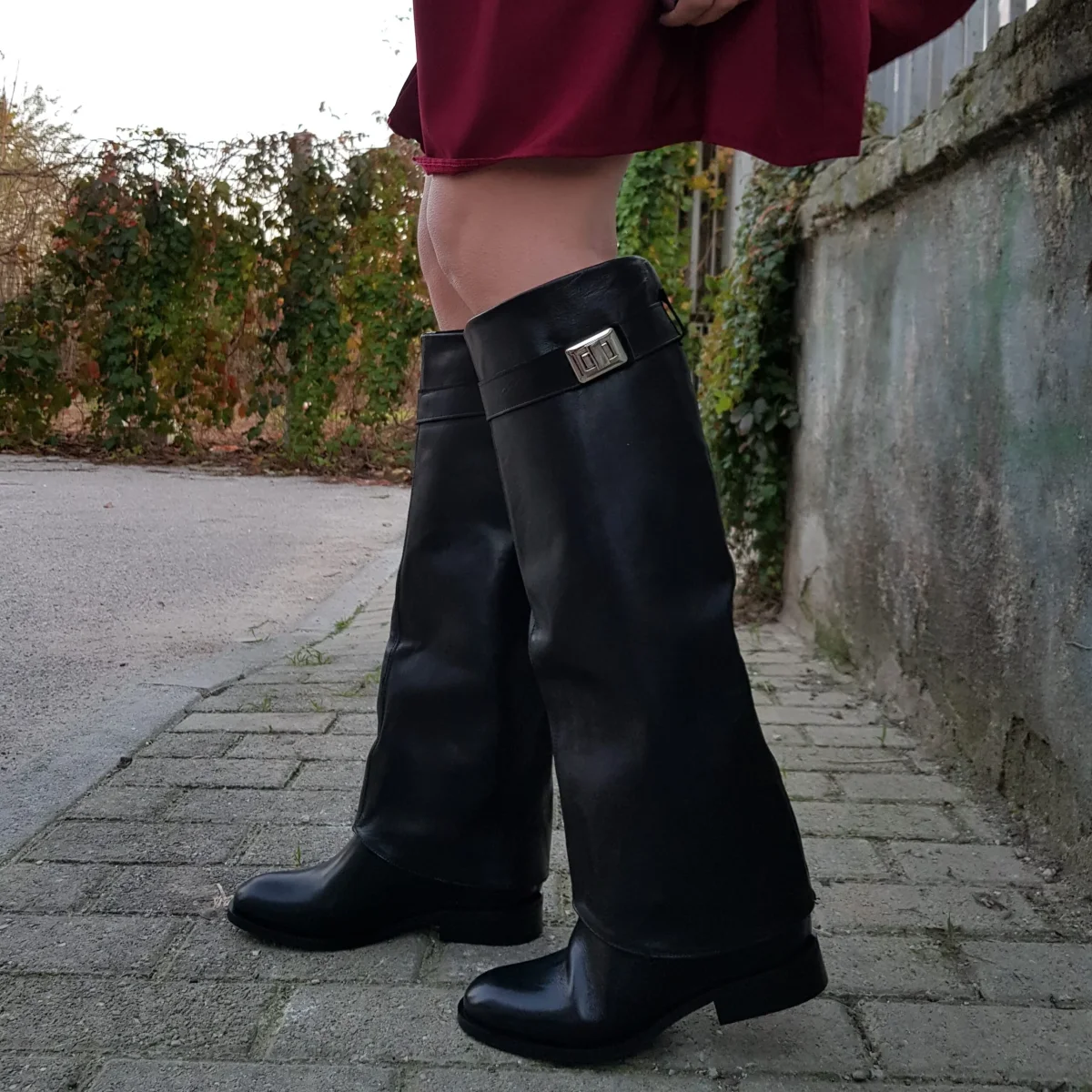 Stivali Roma 9 pelle nero con rialzo interno - immagine 4