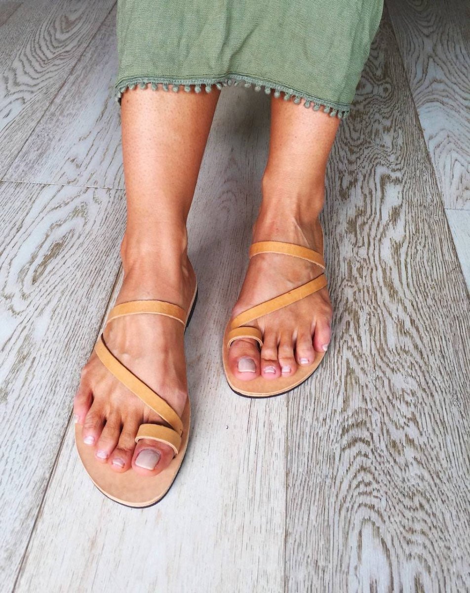 Sandali greci cuoio KEA - immagine 5