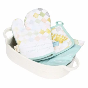 THUN Cestino in vimini con grembiule, guantone e presina Incanto di Primavera B101505