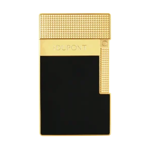 S.t. Dupont accendino da tavola laccato oro nero T20100 115x65x24 mm