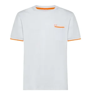 T-SHIRT UOMO CON TASCHINO BIANCO - T32117 01