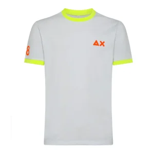 T-SHIRT UOMO LOGO FLUO BIANCO - T33122  01