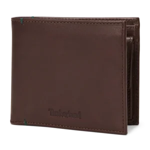Timberland Portafoglio Bifold Wallet con Portamonete in Pelle Marrone Scuro Uomo