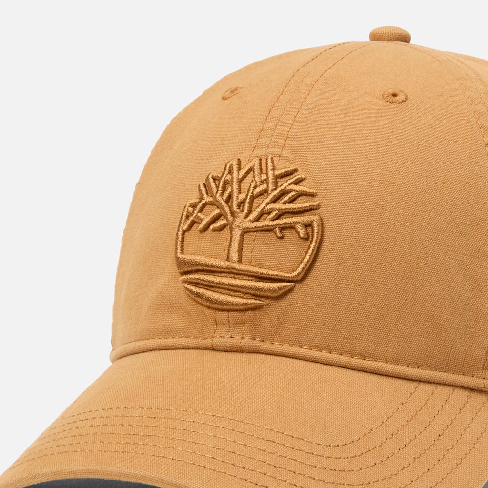 Timberland Cappello Con Visiera Soundview 100% Cotone con Ricami Giallo Wheat Unisex - immagine 5