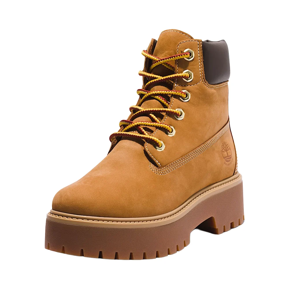 Timberland Stivale Impermeabile Donna con Plateau Stone Steet 6-Inch in Pelle Giallo - immagine 3