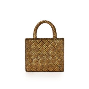 Tote bag intrecciata CALIFORNIA gold