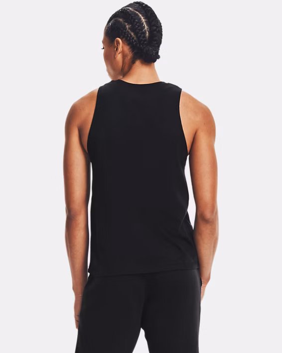 Under Armour Canotta Sportiva Donna Tank Top Elasticizzato Allenamento UA Tech Nero - immagine 4