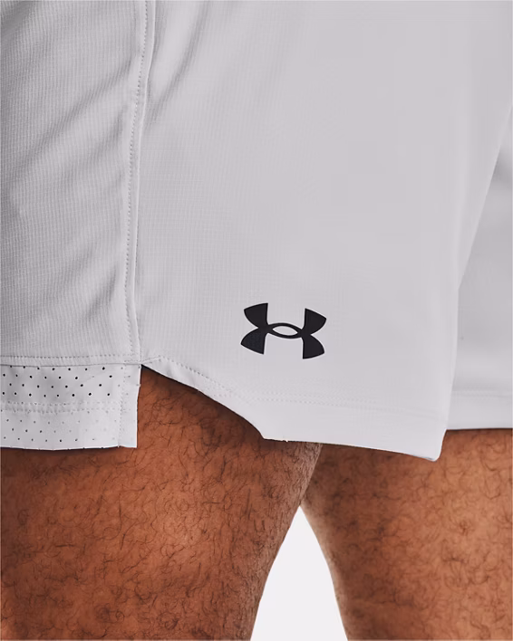 Under Armour Pantaloncini Shorts UA Vanish Woven Allenamento Uomo Grigio Halo - immagine 5