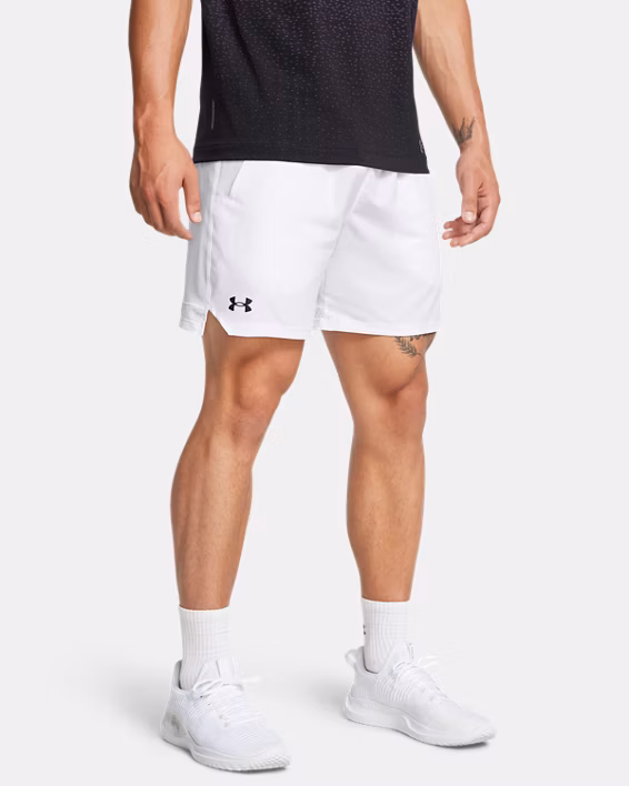 Under Armour Pantaloncini Shorts UA Vanish Woven Allenamento Uomo Bianco - immagine 4