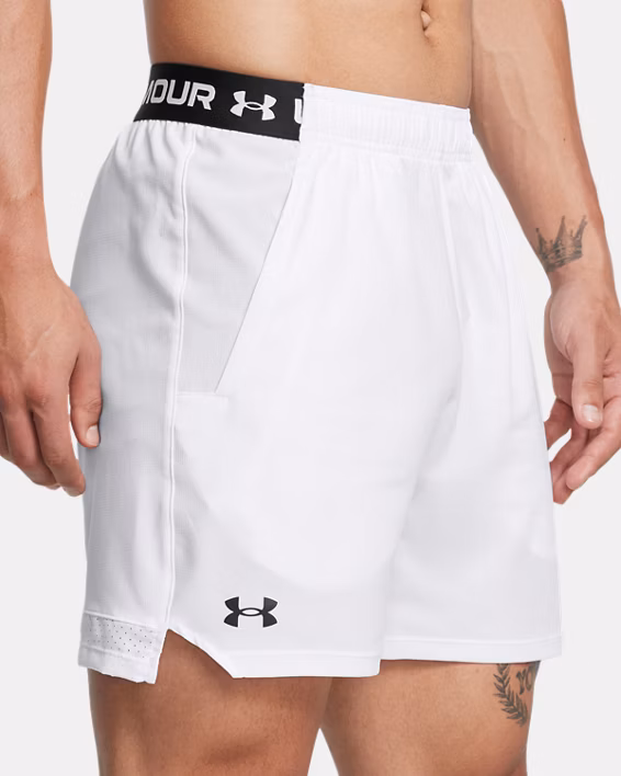 Under Armour Pantaloncini Shorts UA Vanish Woven Allenamento Uomo Bianco - immagine 5