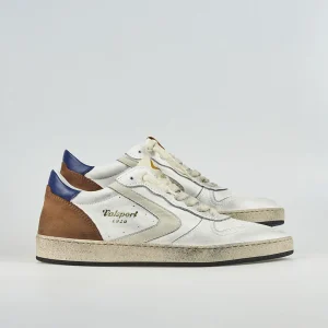 Valsport Scarpa Sneaker Davis Heritage in Nappa Bianco Marrone Dust Uomo
