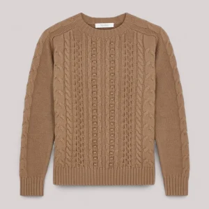 MAGLIA DONNA IN LANA VERGINE CAMMELLO