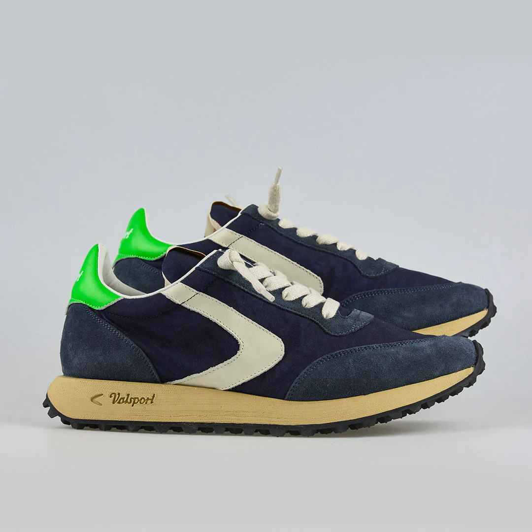 Valsport Scarpe Sneaker artigianali pelle Made in ITALY Start Run Nylon Vintage Blu - immagine 5