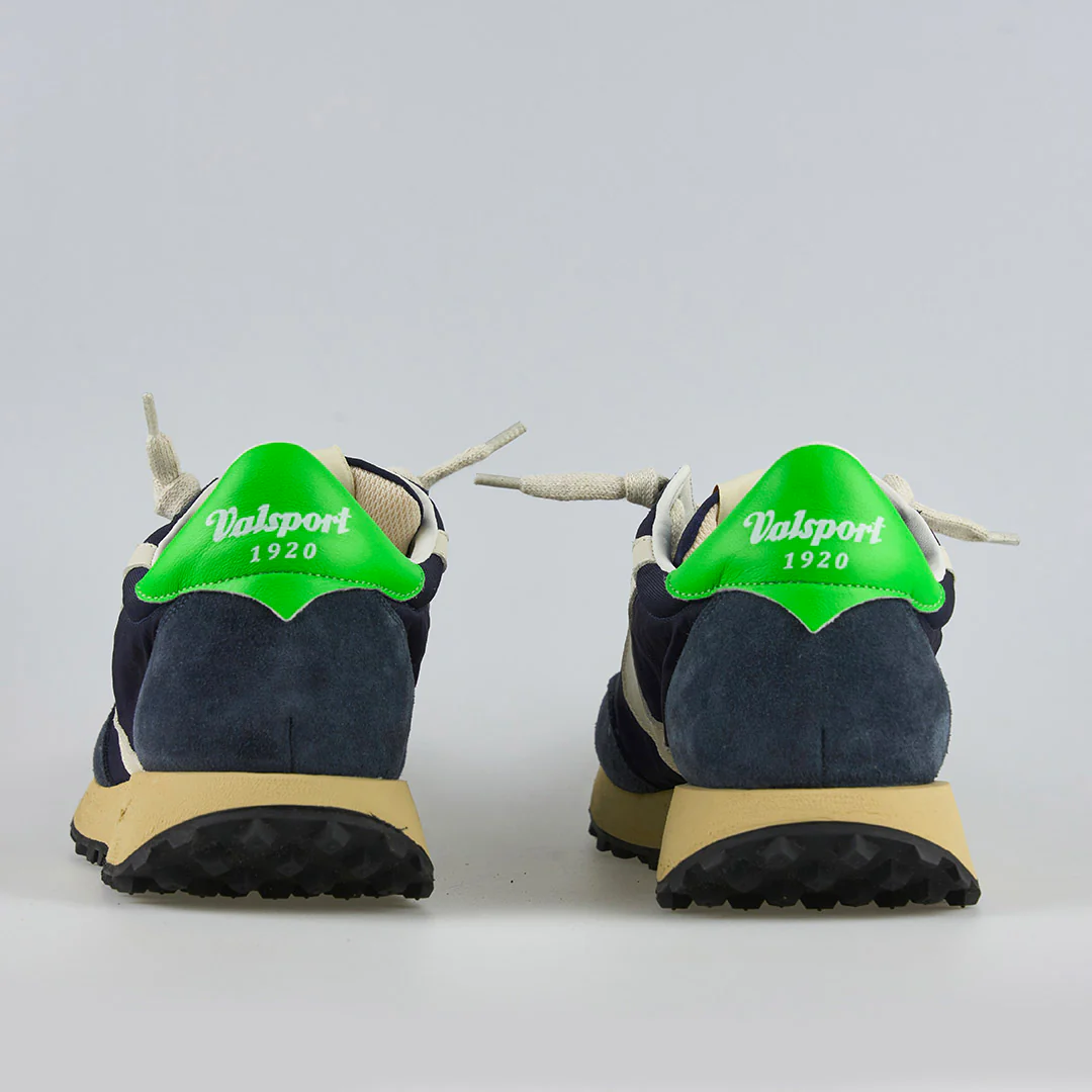 Valsport Scarpe Sneaker artigianali pelle Made in ITALY Start Run Nylon Vintage Blu - immagine 4