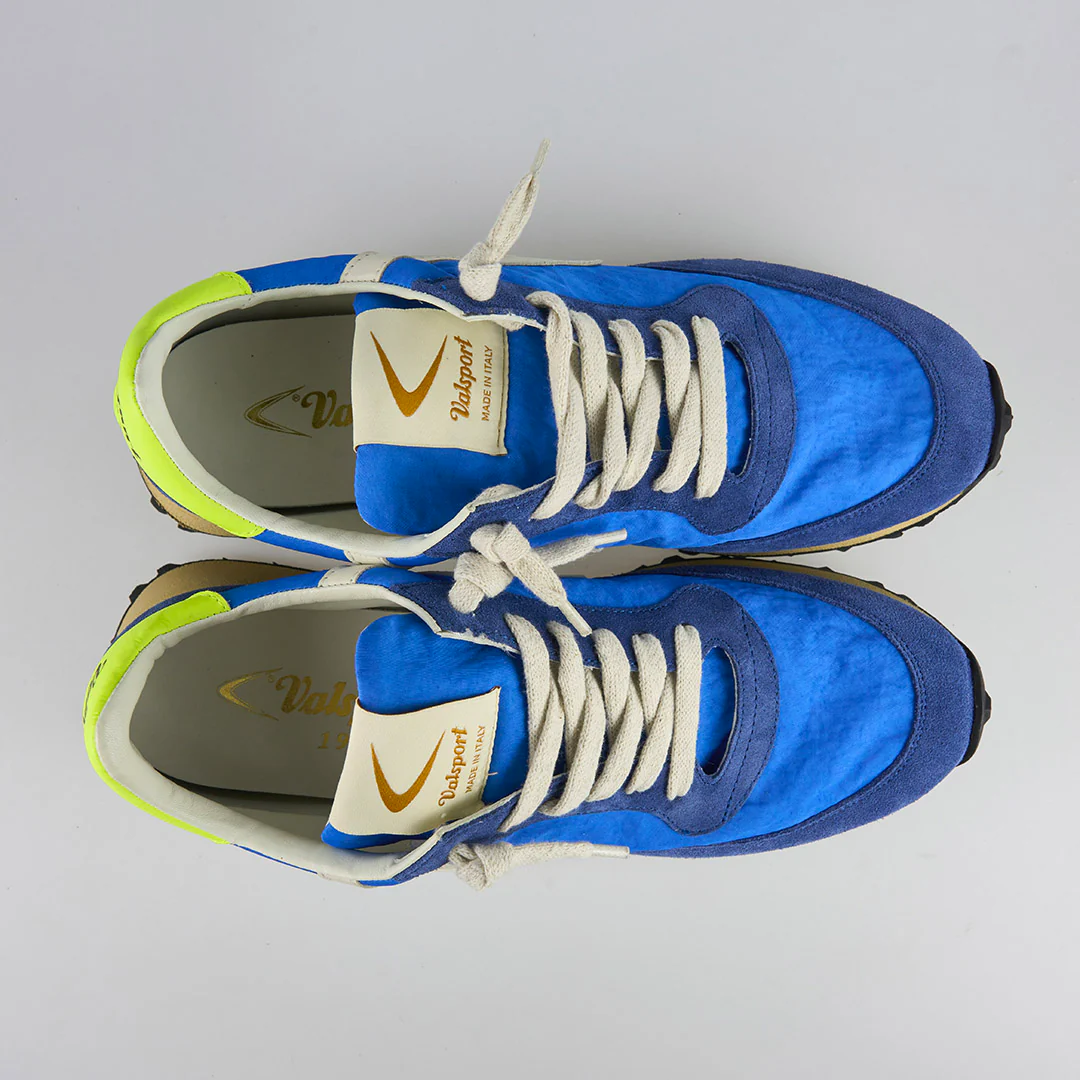 Valsport Scarpe Sneaker artigianali pelle Made in ITALY Start Run Nylon Vintage Royal - immagine 3