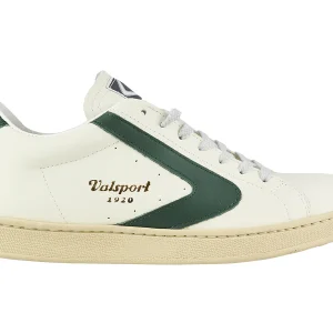 Valsport Sneaker Scarpe Tournament artigianali Pelle Made in Italy Bianco Verde Evergreen Uomo