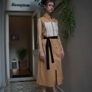 Vestito chemisier lungo TYCHE GOLD